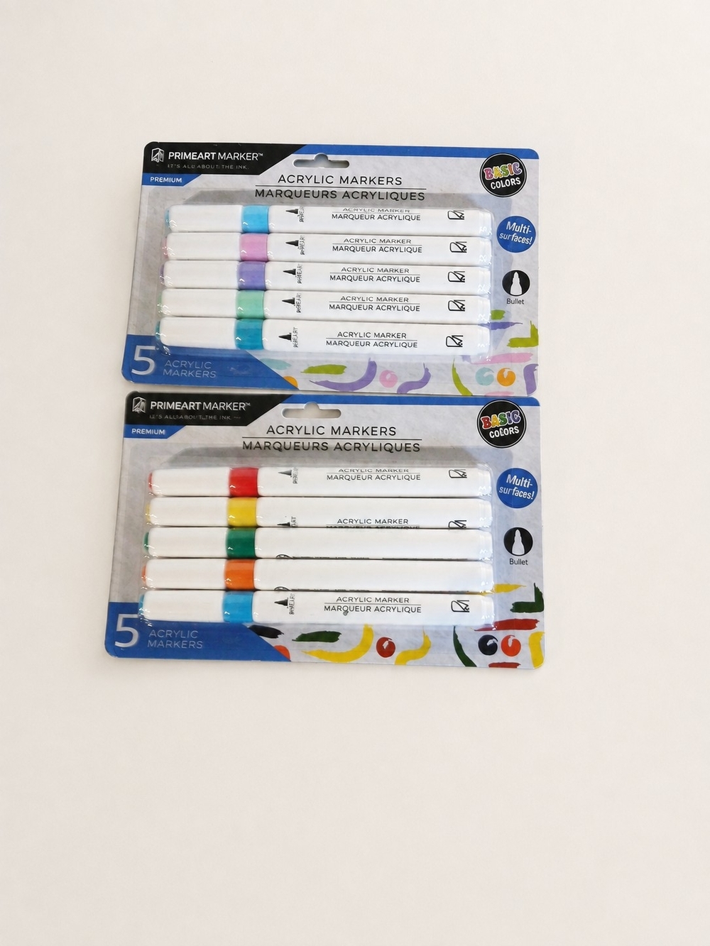Primeart Acrylic Paint Markers 10-Pack Multi Surface Art Craft Bullet Tip New